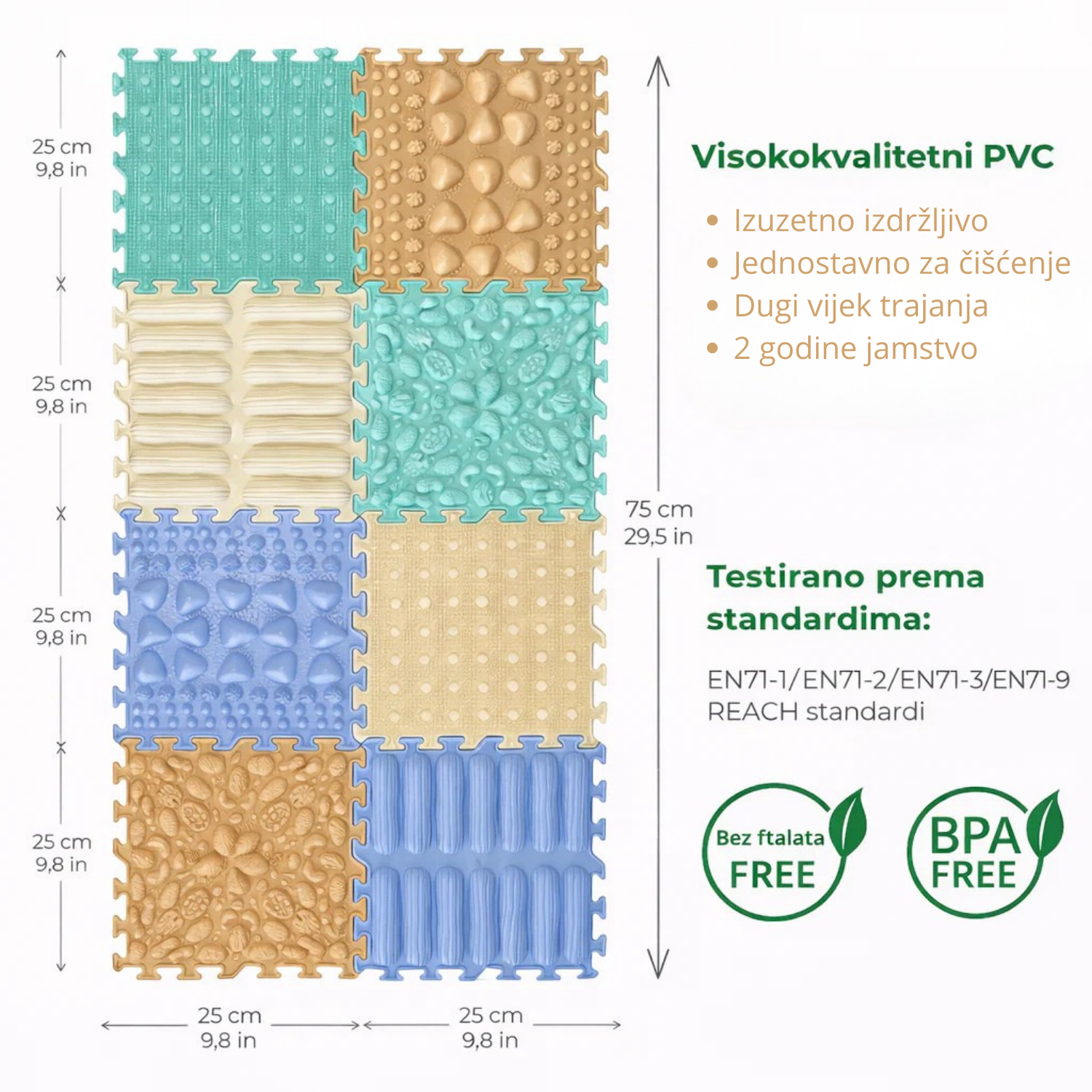 Ortonature senzorna masažna podloga – Soft Pastel set