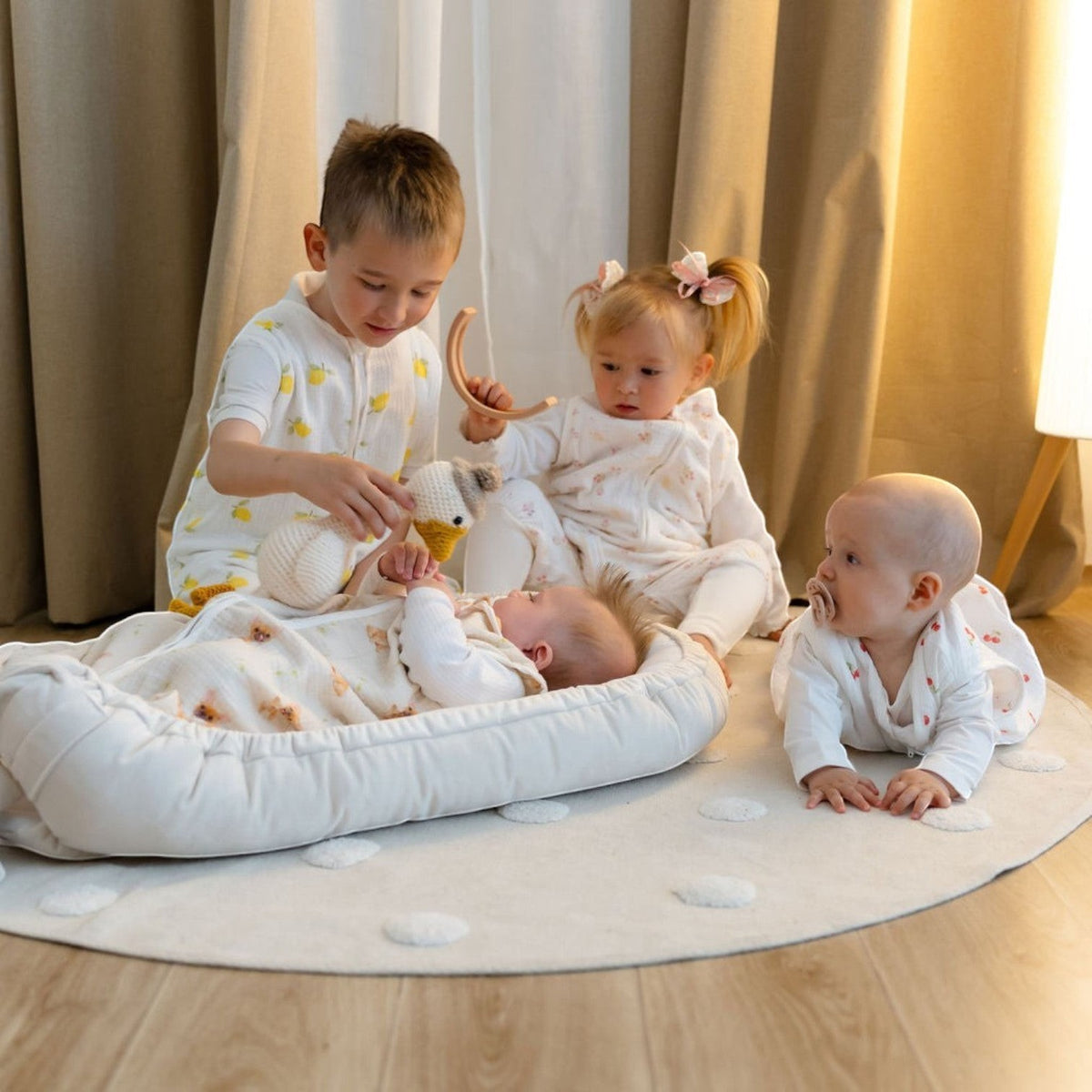Baby Natur white 100% tetra muslin sleep sack with legs, OEKO-TEX certified, safe for baby skin.