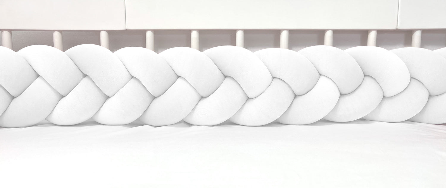 Zaščitna pletena obroba za otroško posteljico STANDARD ŽAMET
